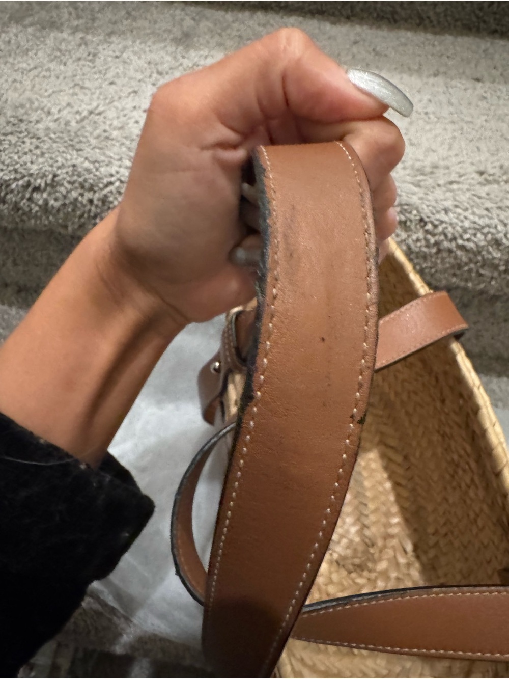 LOEWE Raffia Small Basket Bag Pre-Owned - Picture 12 of 17